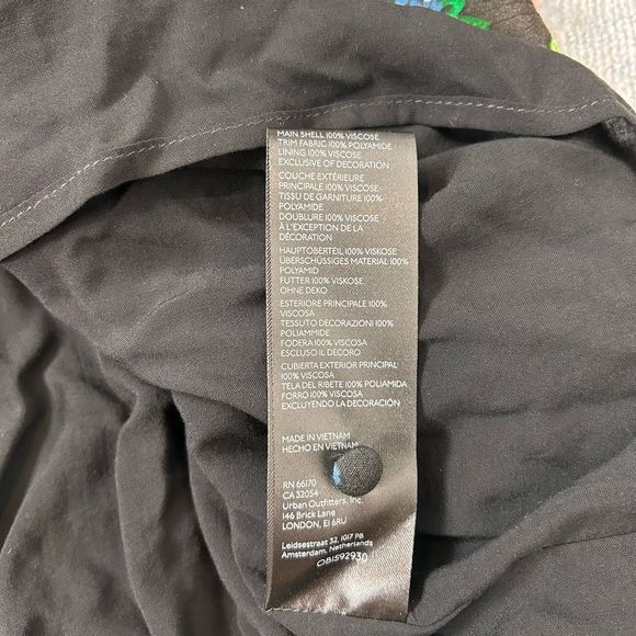 Anthropologie Dress 16 Lace V-Neck Dark Floral Rose Long Sleeve Mini Flowy NWT - Picture 16 of 16